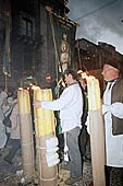 Festa di Sant Agata   during the procession Devoti carry huge candles as vow 